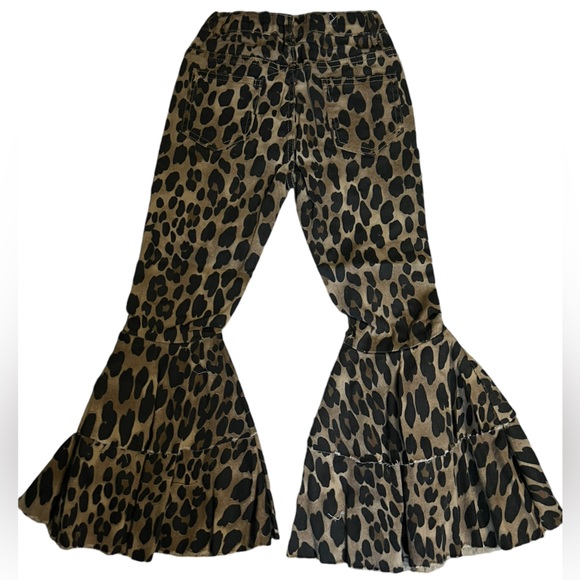 NEW Girls Leopard Bell bottoms - Picture 2 of 6